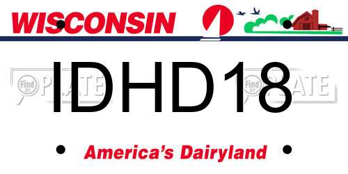 IDHD18 Wisconsin License Plate