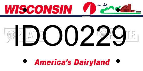 IDO0229 Wisconsin License Plate