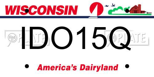 IDO15Q Wisconsin License Plate