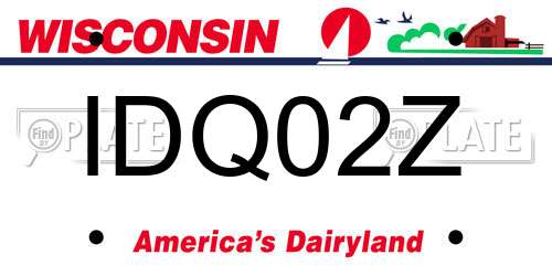 IDQ02Z Wisconsin License Plate