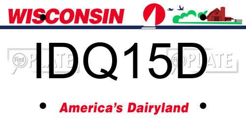 IDQ15D Wisconsin License Plate
