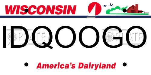 IDQOOGO Wisconsin License Plate
