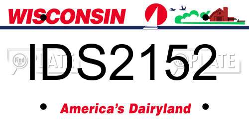IDS2152 Wisconsin License Plate