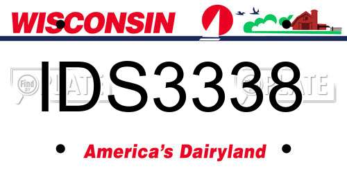 IDS3338 Wisconsin License Plate