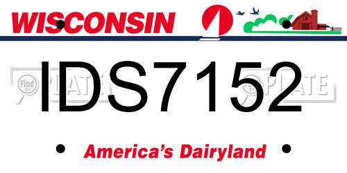 IDS7152 Wisconsin License Plate