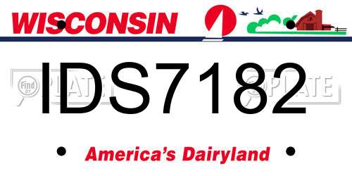 IDS7182 Wisconsin License Plate