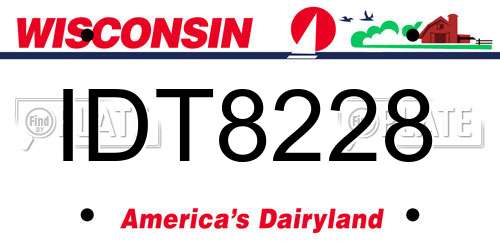 IDT8228 Wisconsin License Plate