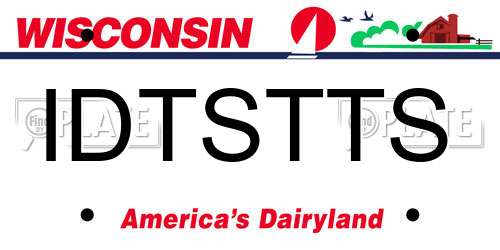 IDTSTTS Wisconsin License Plate