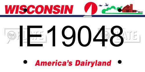 IE19048 Wisconsin License Plate