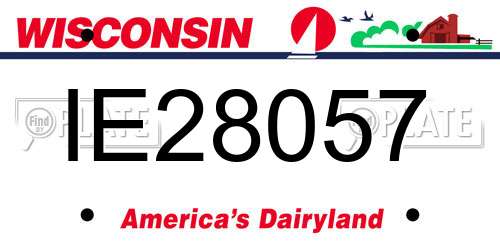 IE28057 Wisconsin License Plate