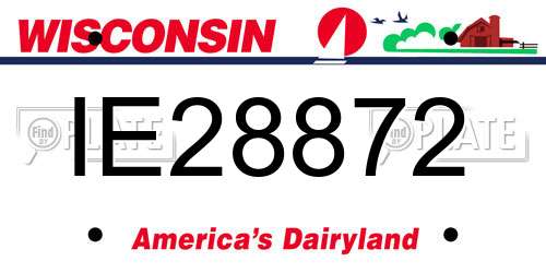 IE28872 Wisconsin License Plate