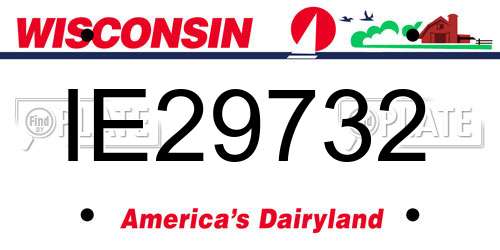 IE29732 Wisconsin License Plate