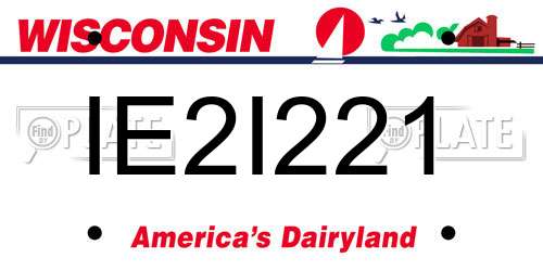 IE2I221 Wisconsin License Plate