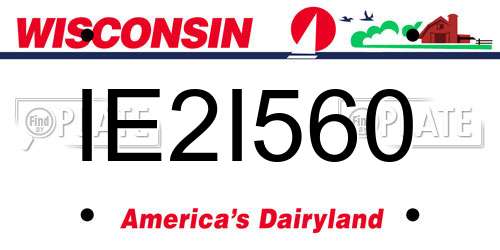 IE2I560 Wisconsin License Plate