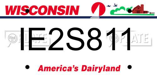 IE2S811 Wisconsin License Plate