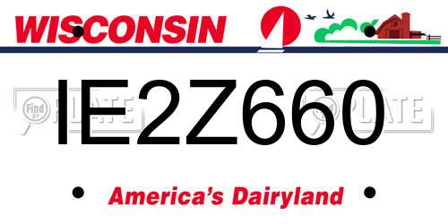 IE2Z660 Wisconsin License Plate