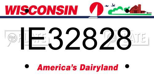 IE32828 Wisconsin License Plate