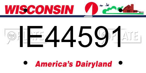 IE44591 Wisconsin License Plate