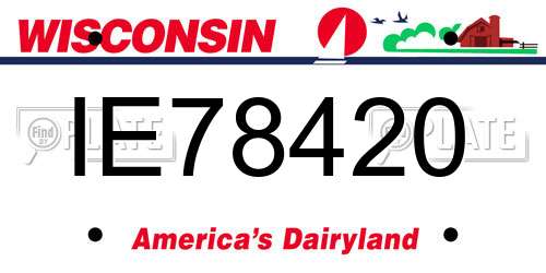 IE78420 Wisconsin License Plate