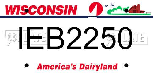 IEB2250 Wisconsin License Plate
