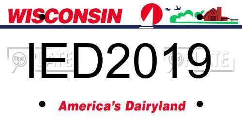 IED2019 Wisconsin License Plate