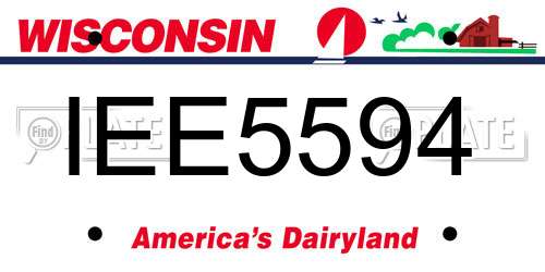 IEE5594 Wisconsin License Plate