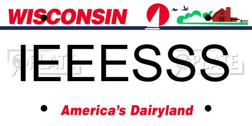 IEEESSS Wisconsin License Plate