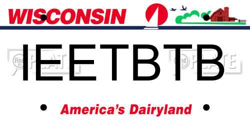 IEETBTB Wisconsin License Plate