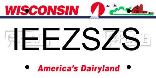 IEEZSZS Wisconsin License Plate