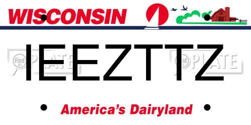 IEEZTTZ Wisconsin License Plate