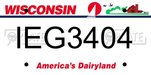 IEG3404 Wisconsin License Plate