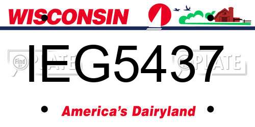 IEG5437 Wisconsin License Plate