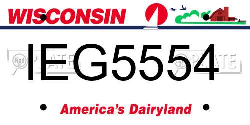 IEG5554 Wisconsin License Plate