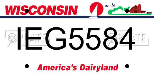 IEG5584 Wisconsin License Plate