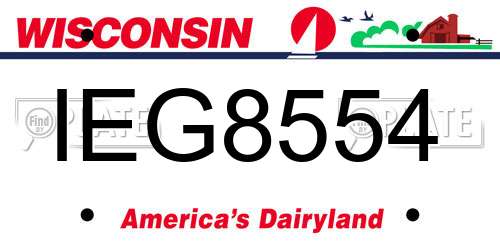 IEG8554 Wisconsin License Plate