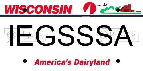 IEGSSSA Wisconsin License Plate