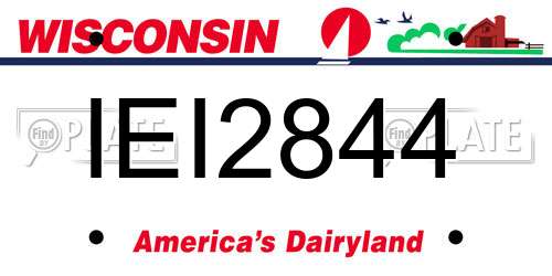 IEI2844 Wisconsin License Plate