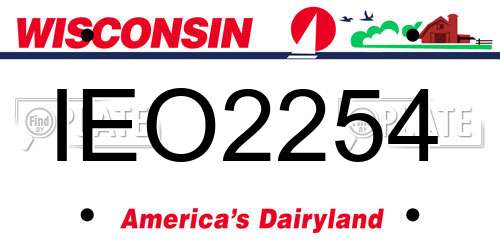IEO2254 Wisconsin License Plate