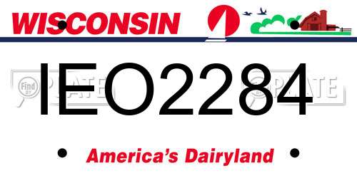 IEO2284 Wisconsin License Plate