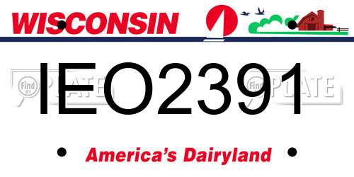 IEO2391 Wisconsin License Plate
