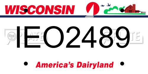 IEO2489 Wisconsin License Plate