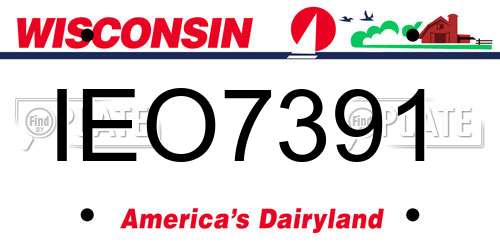 IEO7391 Wisconsin License Plate