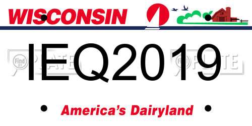 IEQ2019 Wisconsin License Plate