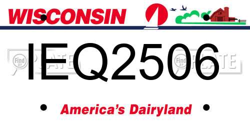 IEQ2506 Wisconsin License Plate