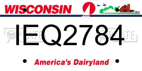 IEQ2784 Wisconsin License Plate