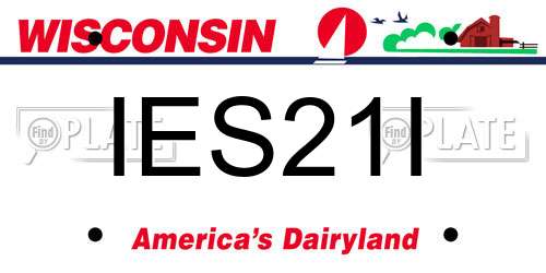 IES21I Wisconsin License Plate