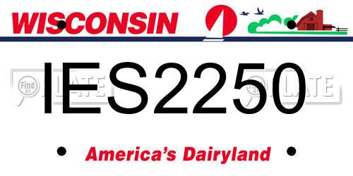 IES2250 Wisconsin License Plate