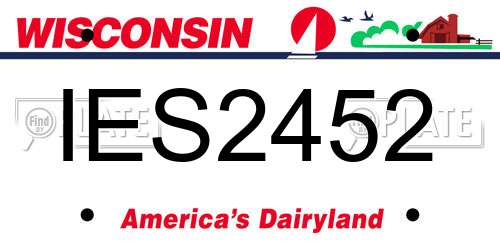 IES2452 Wisconsin License Plate