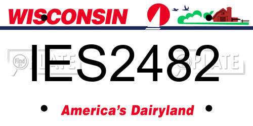 IES2482 Wisconsin License Plate