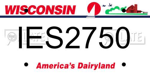 IES2750 Wisconsin License Plate